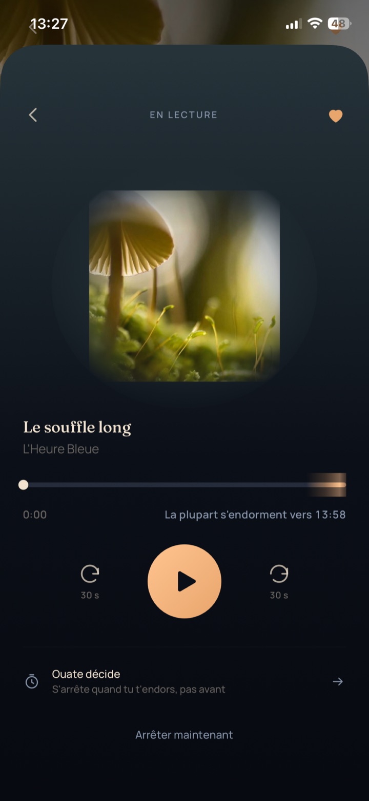 Le lecteur Ouate : « Ouate décide — s’arrête quand vous vous endormez, pas avant »